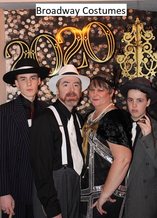 A picture of some of our 1920s costumes for a whole family