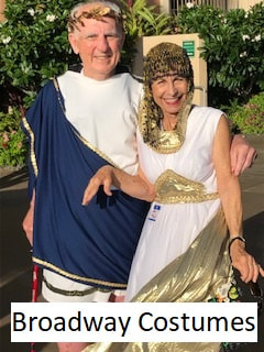 Picture of costumes for Cleopatra and Antony