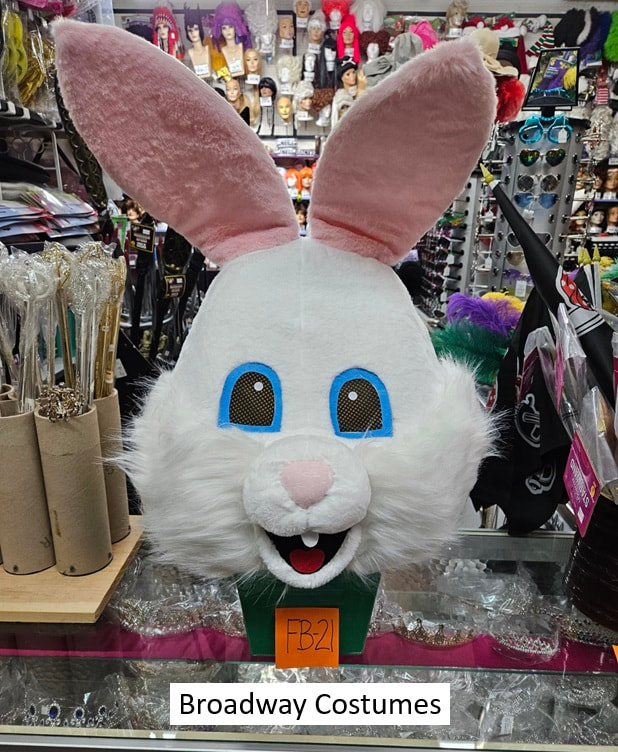 Picture of one of our fur-covered Easter Bunny heads