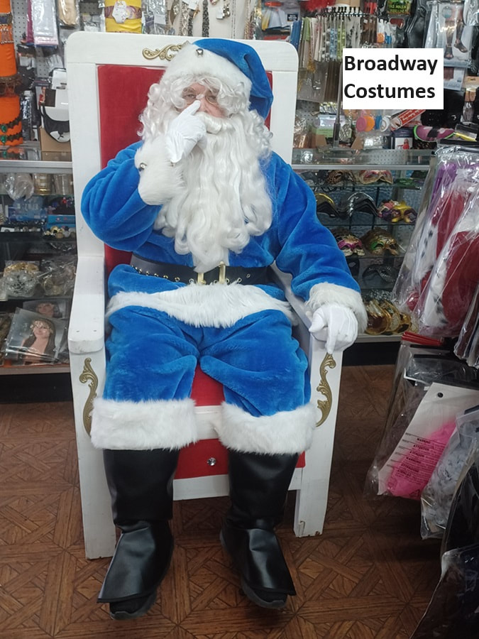 picture of our blue santa costume