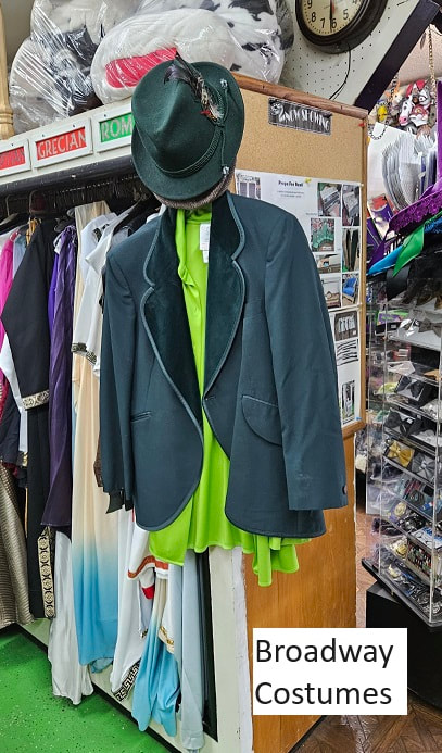 picture of an example costume for Mr. Green for CLUE