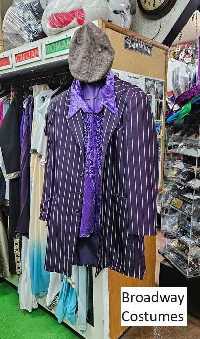 picture of an example costume for Professor Plum for CLUE