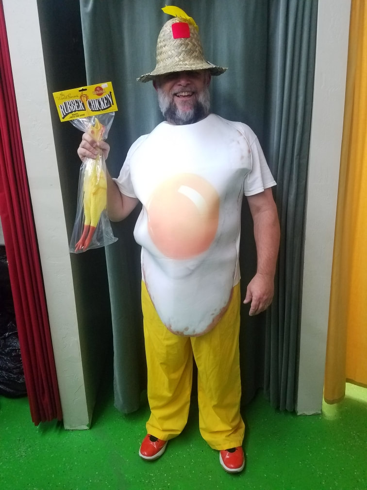 Picture of our fried egg costume