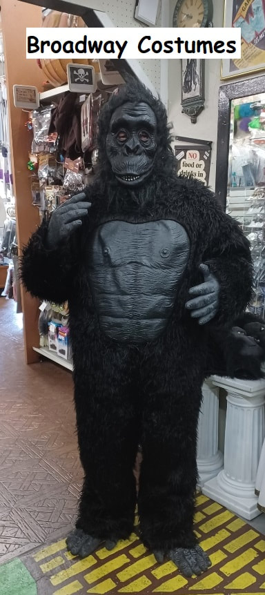 a picture of one of our gorilla costumes