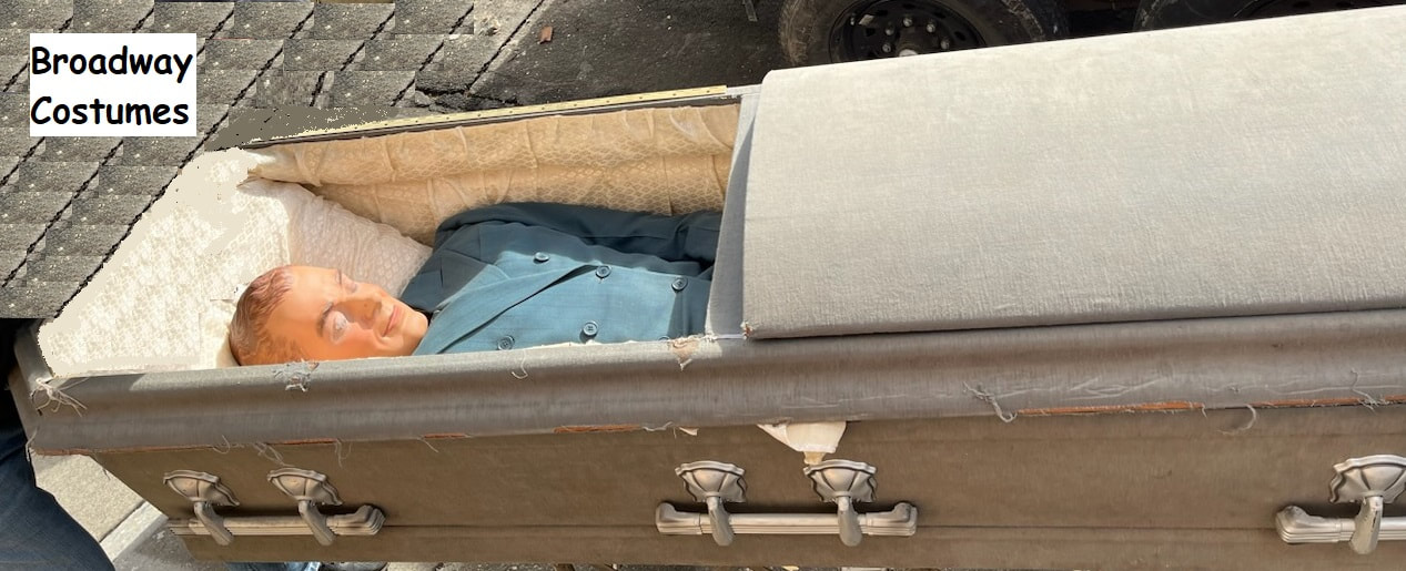 picture of one of our coffins with a mannequin in it