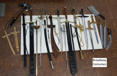 Picture of some of our swords and knives