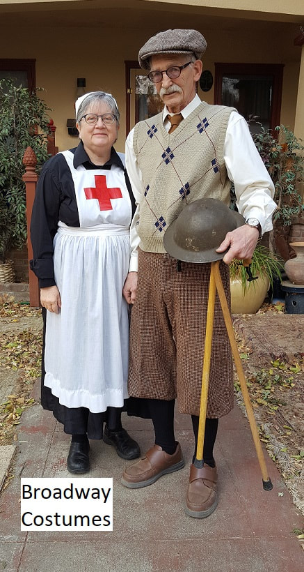 Picture of a nurse and WWI recruit